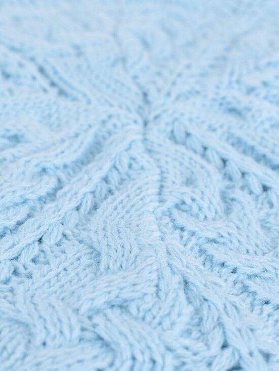 Women\'s Crochet Knitted Style Beanie Slouchy Hat Light Blue main image 5